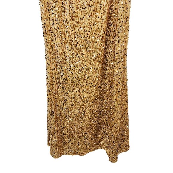 Gold Sequin Off-Shoulder Evening Womens Size 2XL By Dasmzper - Picture 4 of 9